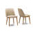 Gordonville Dining Chair Solid Wood and Walnut Faux Leather, 31.88'' H X 20'' W X 21.5'' D