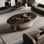 Table basse ovale en pierre supercristalline-105843506-105843507