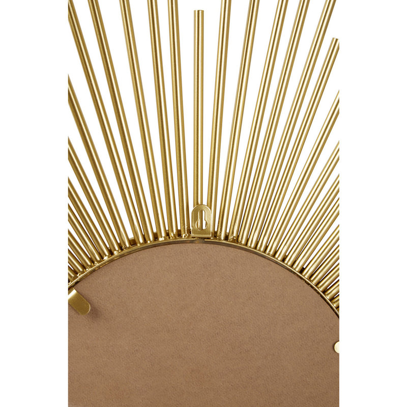 Brazoria Solid Wood Flat Mirror, Gold