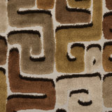 Deka- Geometric Cut Velvet Upholstery Fabric By The Yard