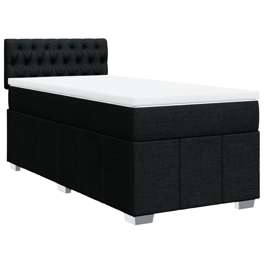 Vidaxl Boxspringbett mit Matratze Schwarz 200x200 cm Samt