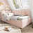 Versatile Upholstered Daybed With Storage And Metal Slatted Frame, Perfect For Small Spaces And Comfortable Resting-1383993866