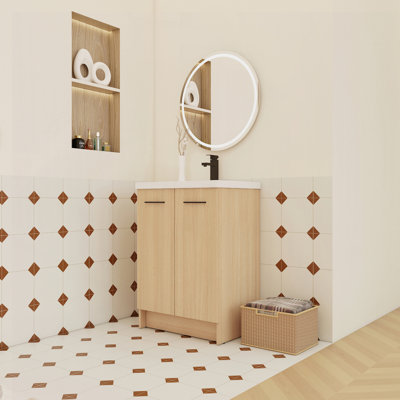 Meuble-lavabo sur pied 24 po avec lavabo en résine