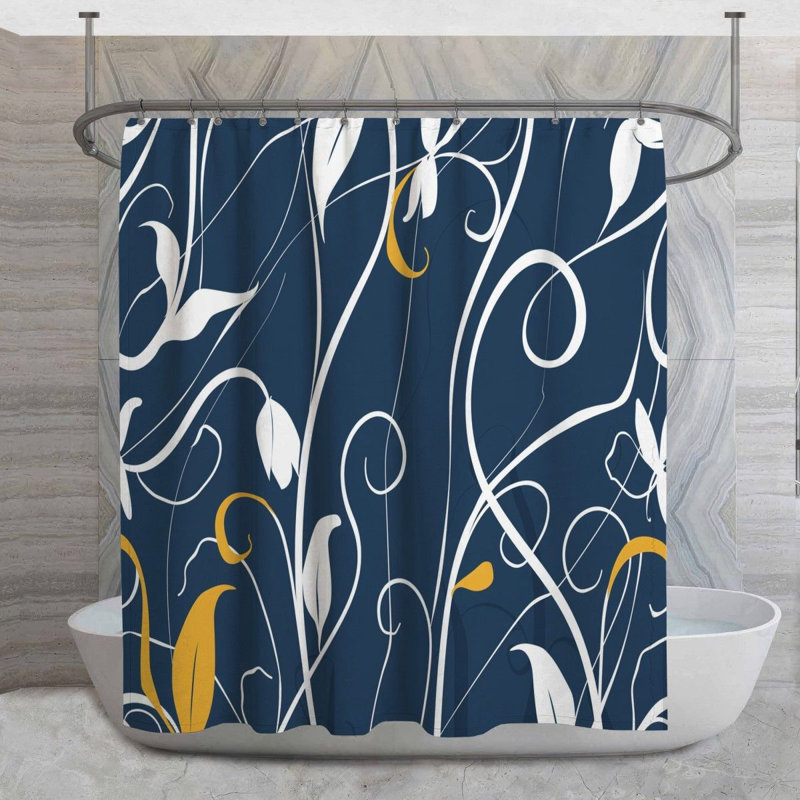 Rideau de douche Swirl decorations, H 93 po x l 70 po