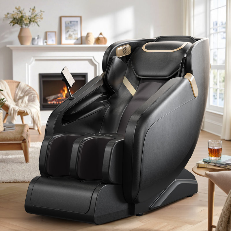 Bugati 2025 Full Body Heated Massage Chair With Zero Gravity Mode, 18 Air Bags, 8 Fixed Rollers, Retractable Footrest With 4 Rollers, Panel Screen Bluetooth AI Voice Control, Music Player