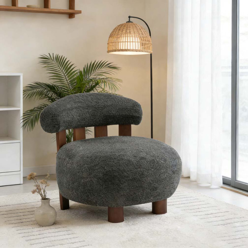 Fauteuil d'appoint Modern, Gris foncé