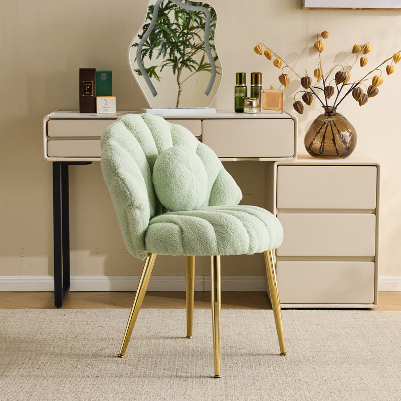 Metal Accent Stool, Green