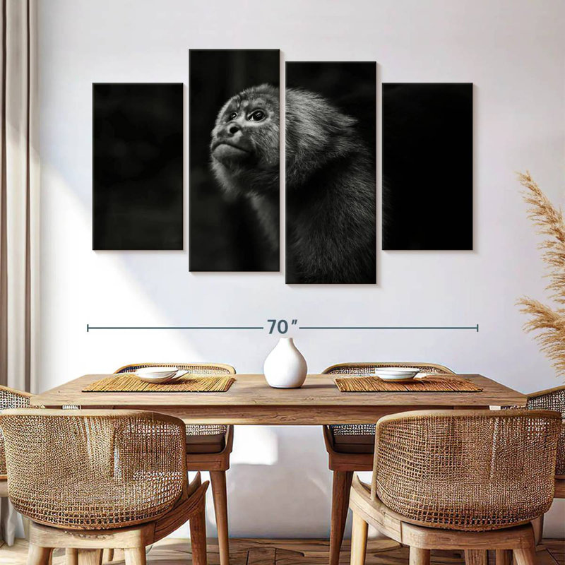 Brampt Capuchin Monkey, 42" H x 68" W