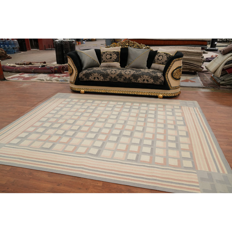 Tapis à motif géométrique kilim Durrie