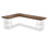 Bureau en L en bois massif avec base en acrylique