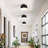 Semi Flush Mount Ceiling Light Fixture, Modern Industrial Flush Mount Lights, Single Lamp Base Metal Ceiling Light Fixtures, Perfect For Hallway Entryway Kitchen Laundry Room-208946394-208946392