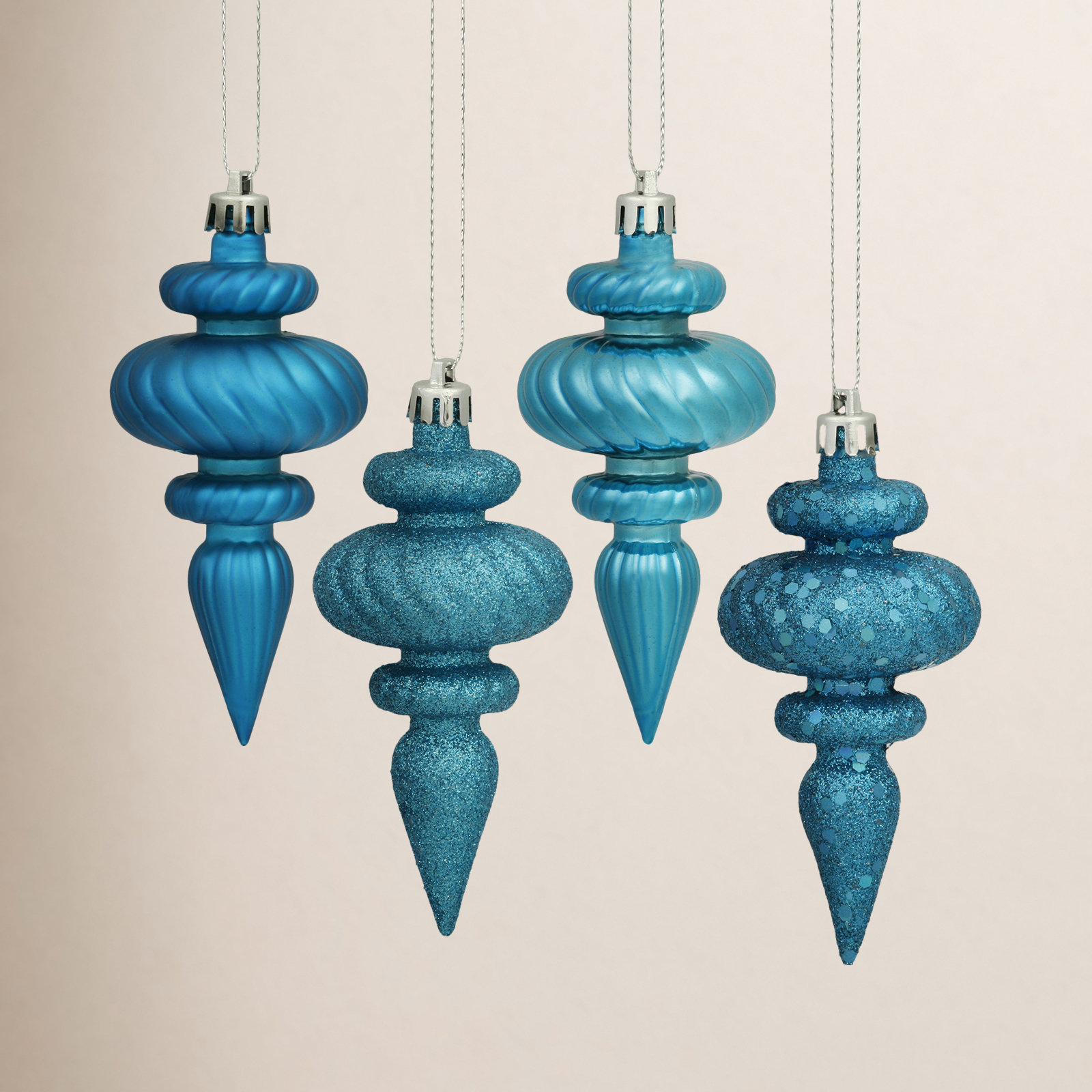 Mercury Row® 4" Shatterproof Finial Ornament, Turquoise