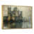 Toile avec cadre flottant or