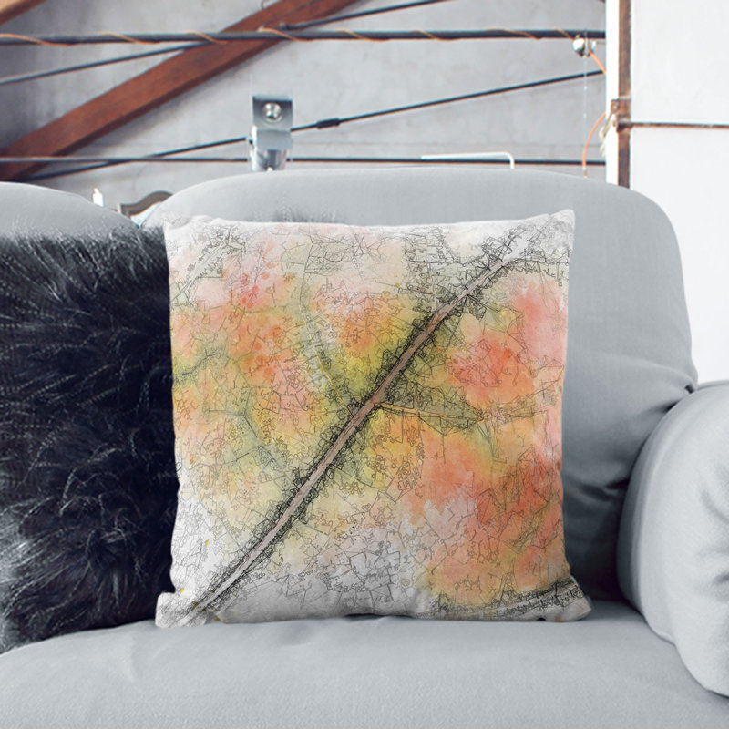 Square Throw Cushion, 40cm H x 40cm W x 15cm D