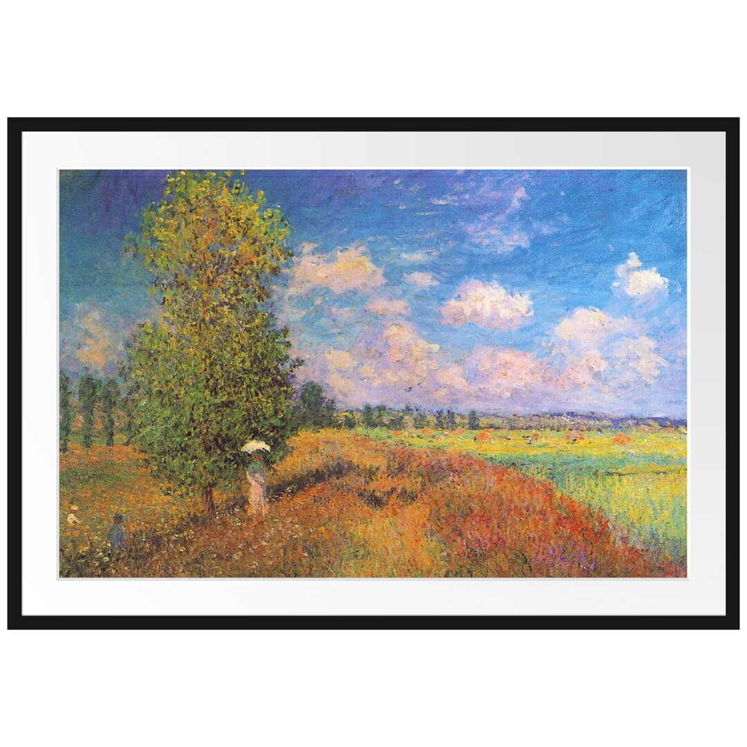 Gerahmter Kunstdruck Poppy Field in Summer von Claude Monet