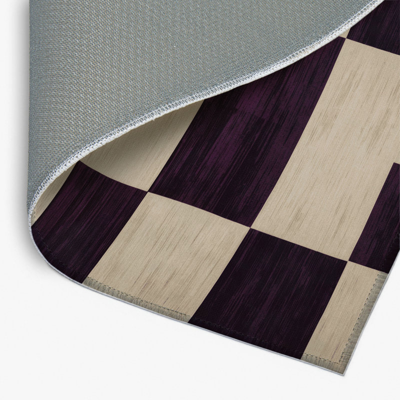 Tapis d'intérieur et d'extérieur à carreaux beige, Rectangulaire 2 pi x 3 pi