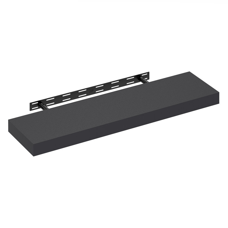 Furinno TANNA Floating Shelves for Wall, 9 x 35 Wall Shelf, Wall Mounted Floating Shelf with Invisible Brackets, 2-in Thick Shelf, for Bathroom, Living Room, Bedroom, Home Office, Americano