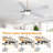 Rolanda 52" 5-inch Downrod Mount Ceiling Fan with Light Kit and Remote Control-1927761628