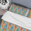 Ensemble de housse de couette en microfibre orange / bleu / blanc 3 pièces-1329368111
