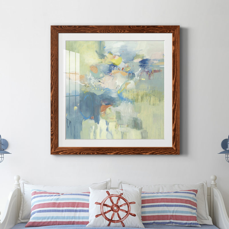 Moments With You - Peinture, Encadré de bois de noyer, H 31,5 po x l 31,5 po x P 1,5 po