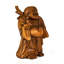 Statue de Bouddha heureux en bois Menaal-660724550
