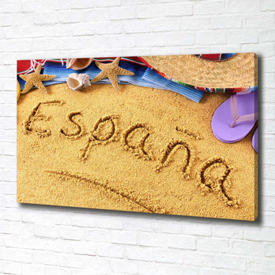 Spain Lettering - Wrapped Canvas Print