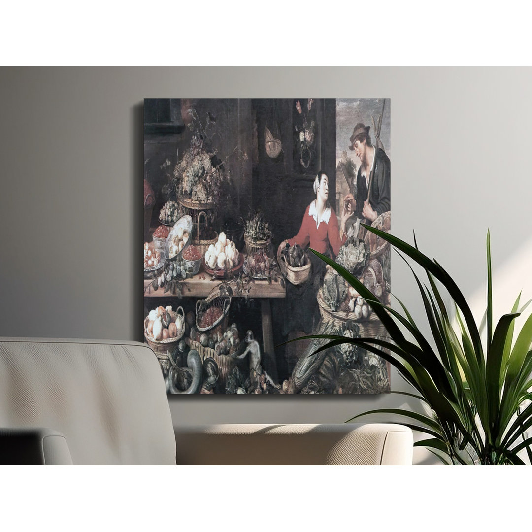 Still Life Canvas Wall Art, Fruit and Vegetable Market Scene, Gallery Wrapped Print, Ready to Hang, Archival Inks, Kitchen Art, Modern decor