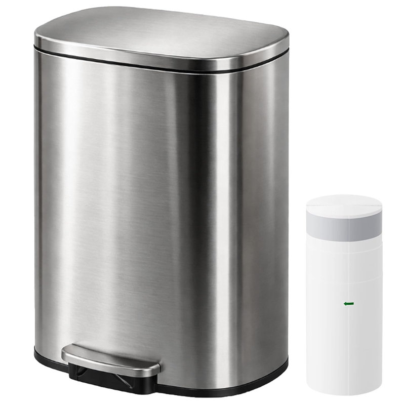 Stainless Steel Step On Recycling Bin