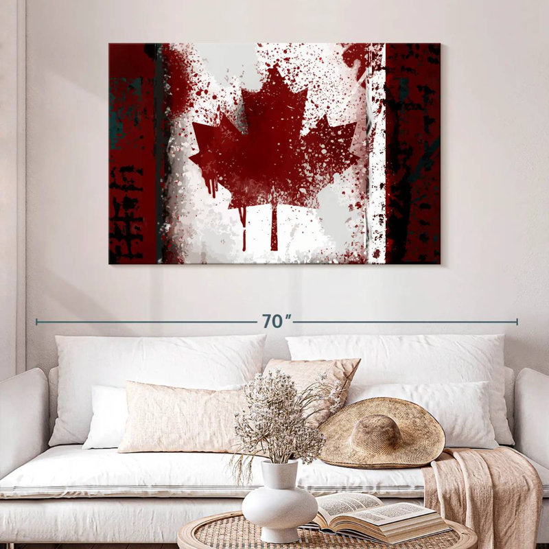 Drapeau du Canada rustique, H 32 po x l 48 po