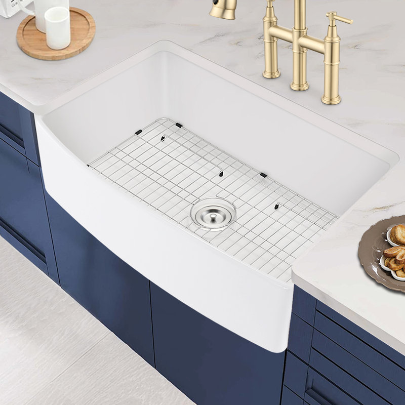 33'' L Single Bowl Fireclay Kitchen Sink