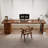 Nut-brown Rectangular Solid Wood desk-30898772
