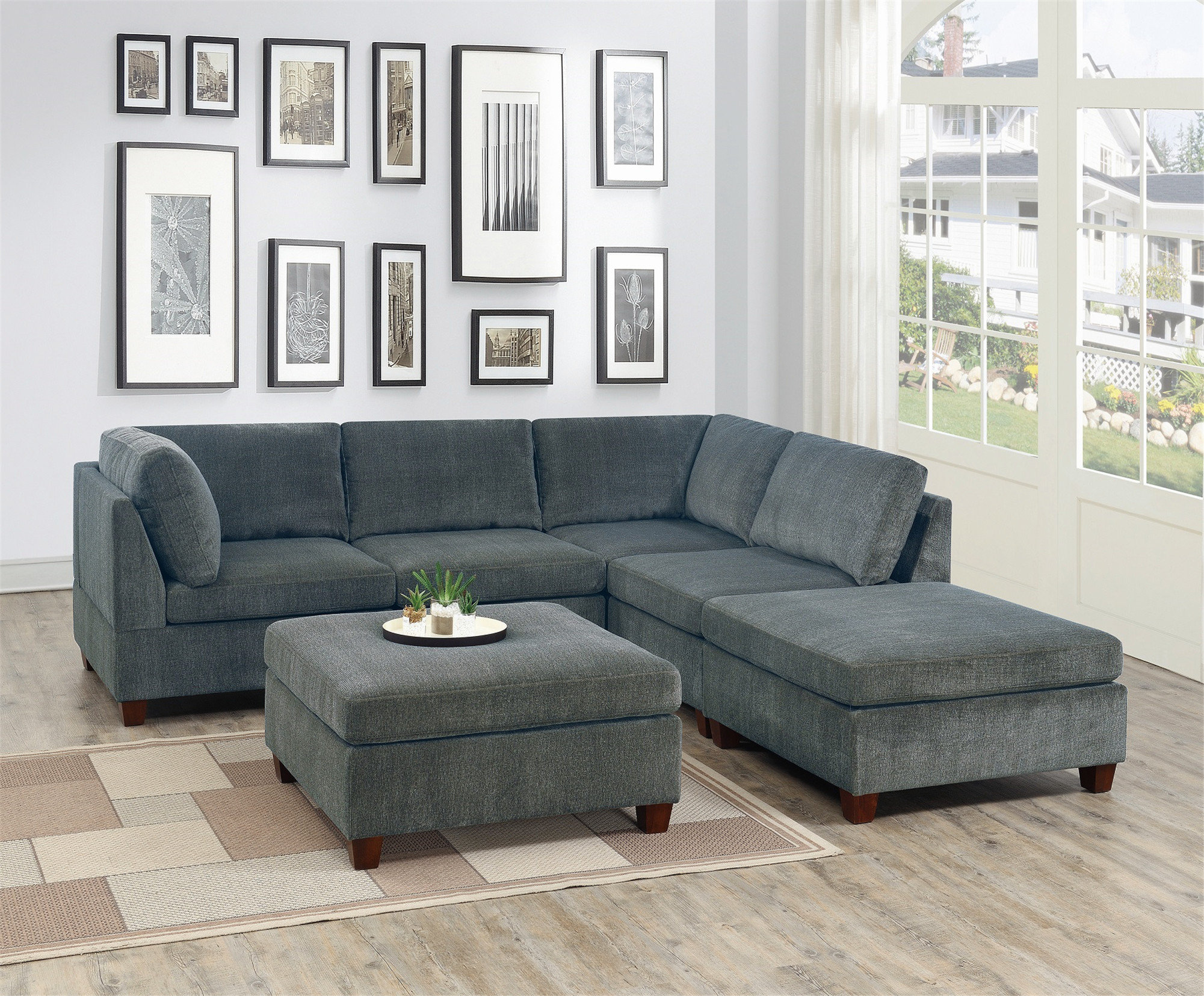 Latitude Run® Swyback 6 - Piece Upholstered Sectional | Wayfair