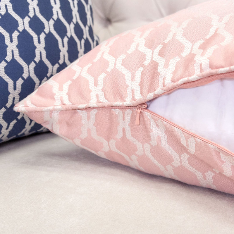 Amelise Outdoor Square Pillow Cover & Insert, Rose Pink