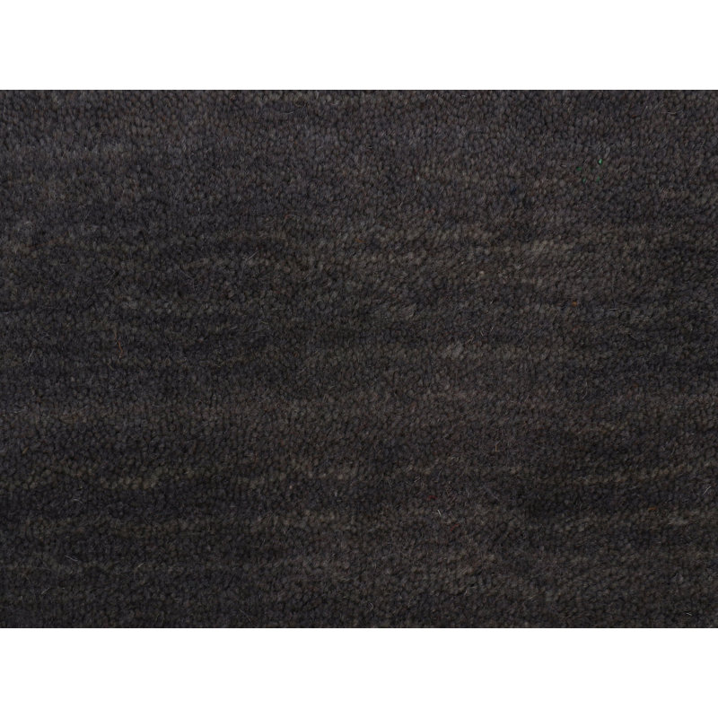 Handwoven Wool Gabbeh Uni Grey Rug, Round 200cm