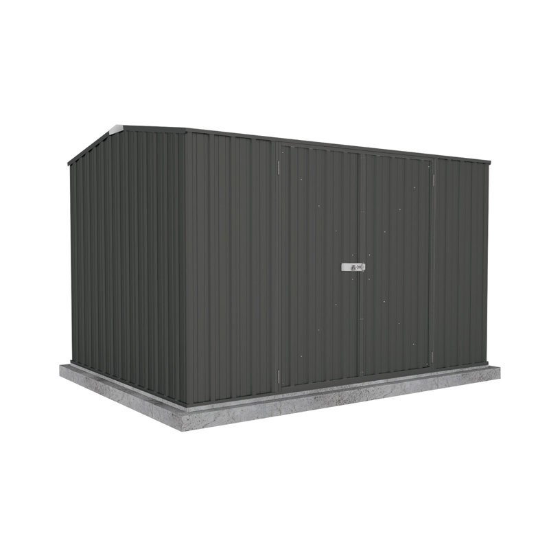 Abri de rangement en métal galvanisé l 10 pi x P 7 pi Absco Premier, Gris foncé