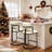 Cindina 26'' Chenille Counter Stools With Backrest & Metal Frame, Modern Upholstered Bar Chairs For Kitchen Island-115464520