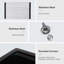 33x22" Black granite composite Workstation Drop-in kitchen sink-118645844