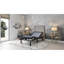 Lit simple TG Bt3000 - retour plat à simple pression, base de lit réglable en bleu et gris, pieds réglables-1508335851