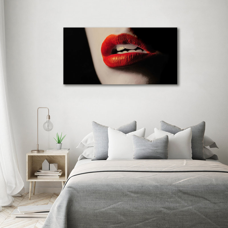 Red Lips - Wrapped Canvas Print
