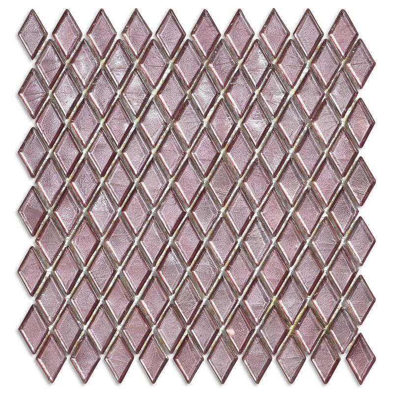 Fuxian 7/8" x 1-5/8" Diamond Glass Mosaic
