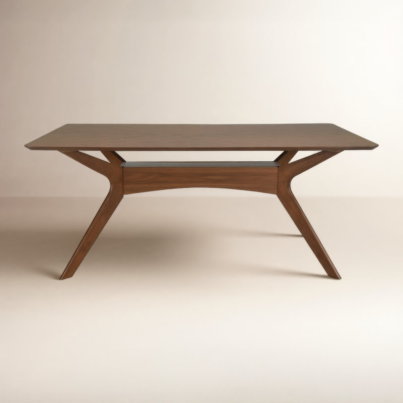 Etheriu Indoor Oak and Wood Dining Table, Brown