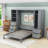 Murphy Bed with Closet, Drawers and Shelves-426032971