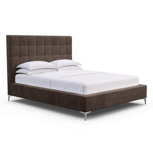 Bryant Upholstered Bed, Queen, Natural, Vintage Leather Pumice