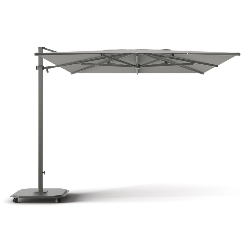 252'' W Sunbrella® Cantilever Umbrella, Charcoal, Natté Gray Chiné, Charcoal