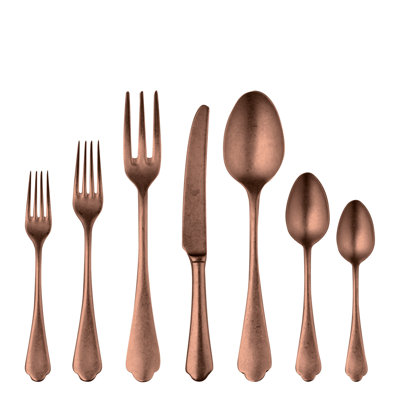 Ensemble de couverts en étain Dolce Vita - 32 pièces - Bronze