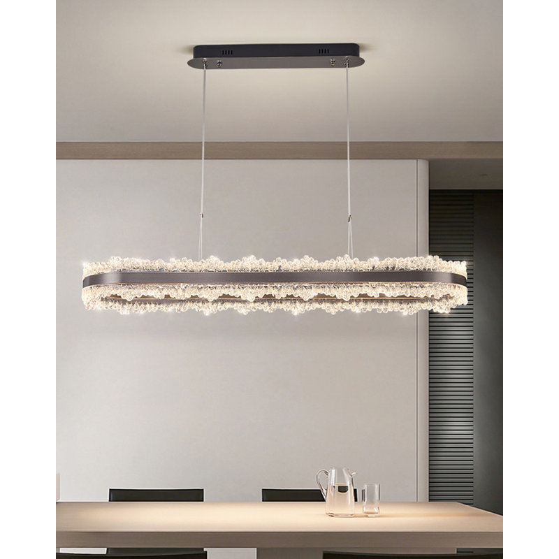 Pied de lampe moderne en aluminium minimaliste avec abat-jour en acrylique, lampe longue barre ovale