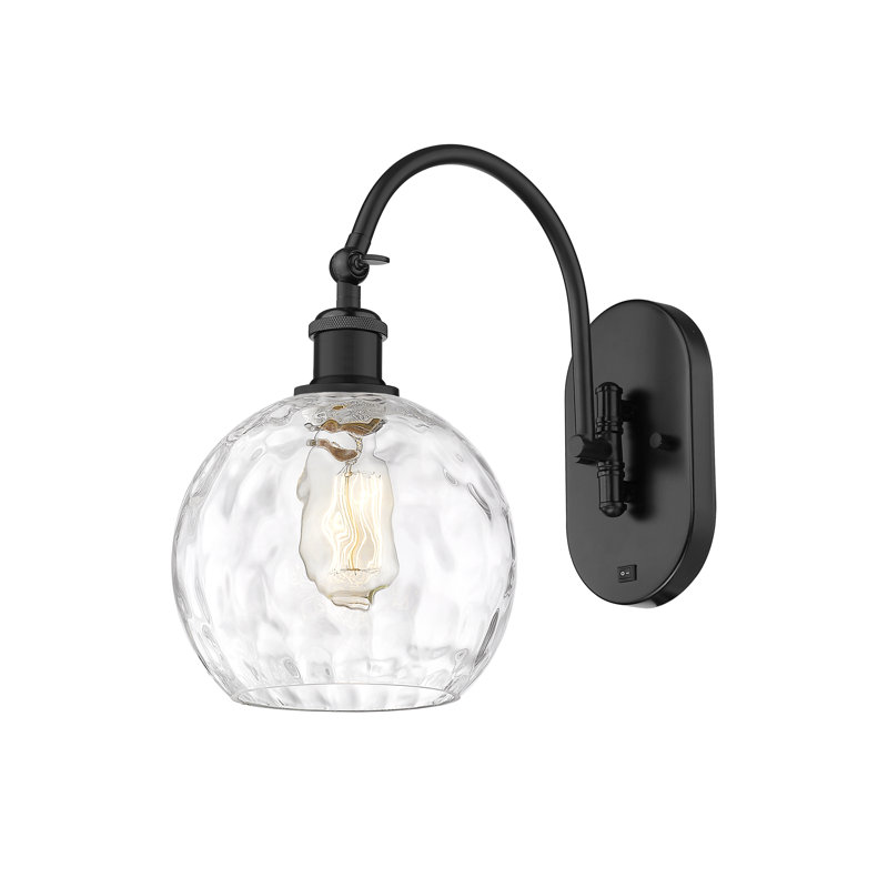 Bras pivotant en acier Ambrosane, Ampoule non incluse, H 13,75 po x l 8 po x P 14 po, Noir mat