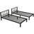 Twin Over & Xl Metal Triple Bunk Bed, Black, Detachable With Guardrails, Exchange , Shelf On Upper Construction, Easy Assembly For 3 Twin/Twin/Twin, Detachable, Shelf, Ideal Sibling Sharing-2141367944