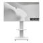 Meuble télé moderne avec tablette réglable pour téléviseur de 32 à 75 po - Chariot de divertissement à roulettes blanc avec roues verrouillables-125973576