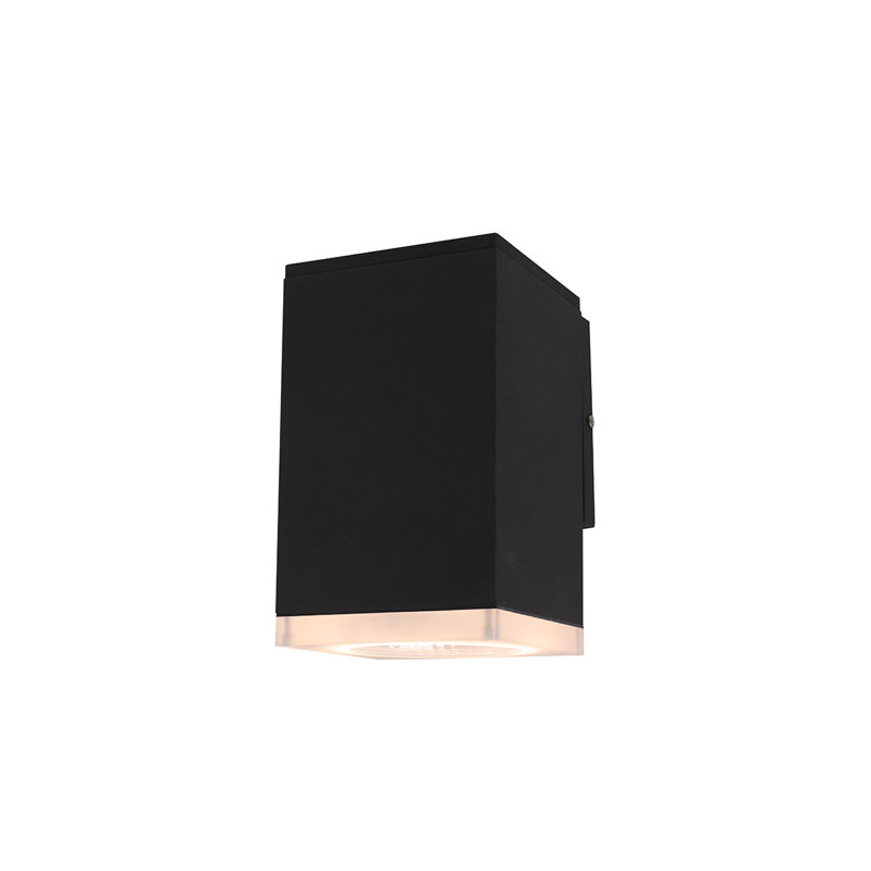 LED Wall Light, 6" H x 3.5" W x 4.7" D, Black